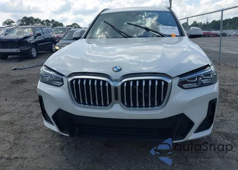 2022 BMW X3 xDrive30I из США, поврежденный, VIN 5UX53DP08N9M12047